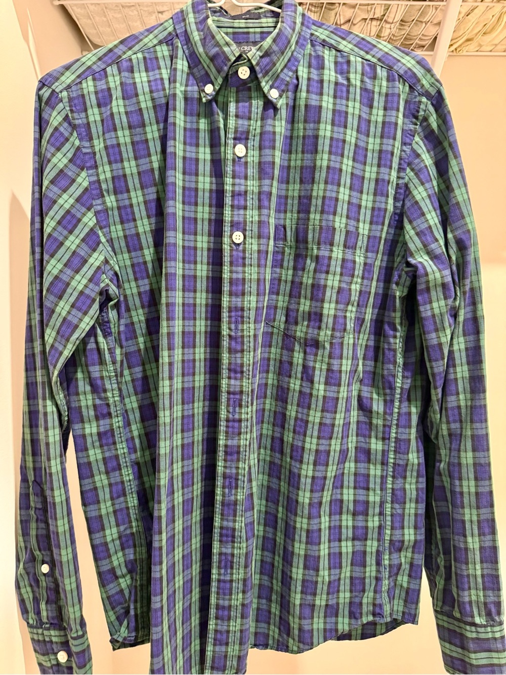 J. Crew Green & Blue Plaid Button-Down Shirt